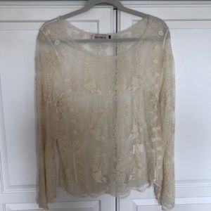 Cream colored Lace Top